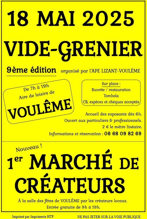 Brocante 18 mai